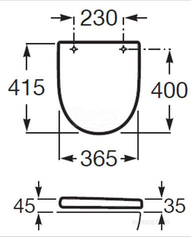 картинка Крышка для чаши Roca Meridian укороченная 8012AB00B премиум класса
