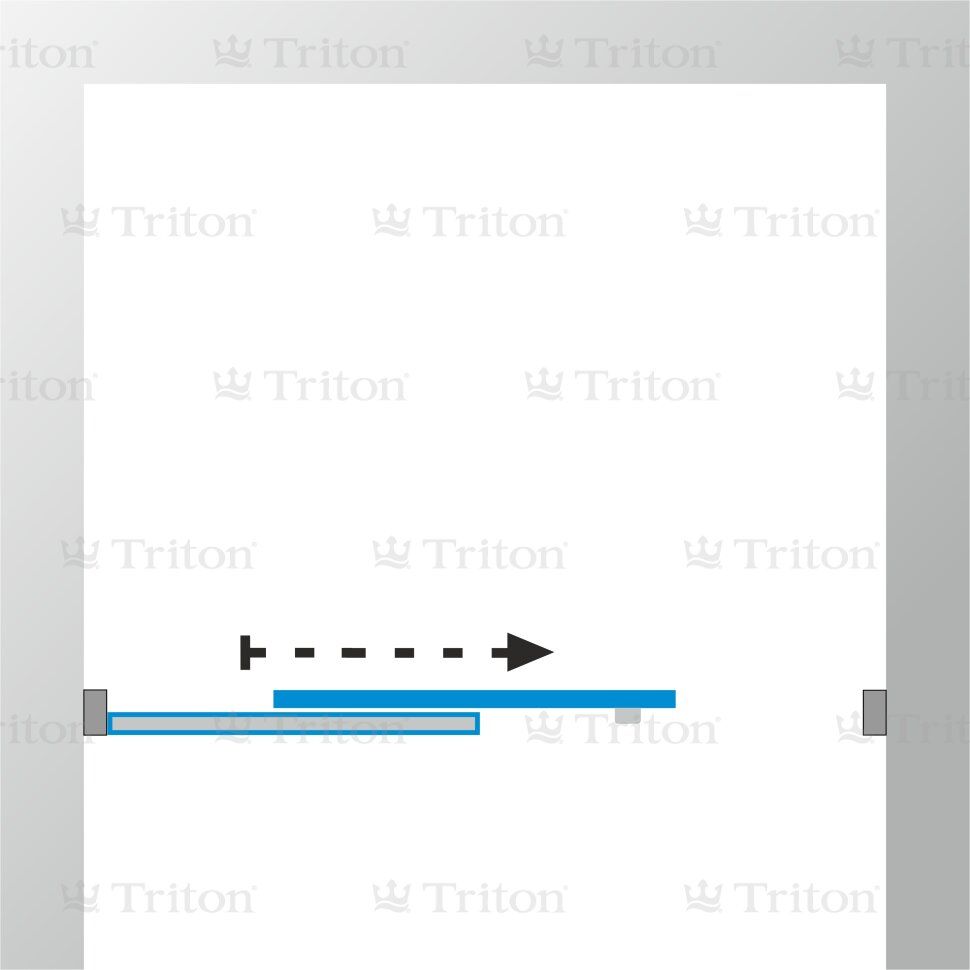 Душевая дверь Triton «Слайд» 120*185 CULTO
