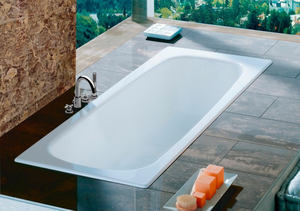 Чугунная ванна Roca Continental 21290200R 160x70 см, без антискользящего покрытия + смеситель для ванны с душем