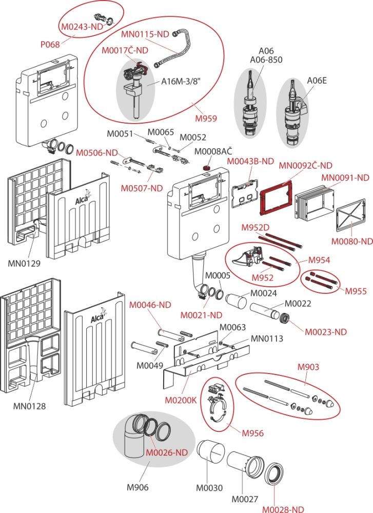 картинка Система инсталляции для унитазов AlcaPlast Alcamodul AM100/1000 от магазина CULTO