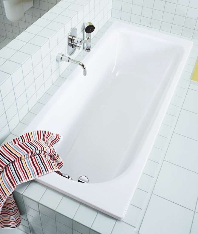 Чугунная ванна Roca Continental 211506001 120х70 см + смеситель для ванны с душем