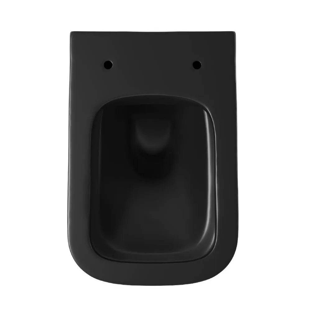 картинка Унитаз подвесной CULTO JET-N черный, безободковый с сиденьем микролифт от магазина CULTO