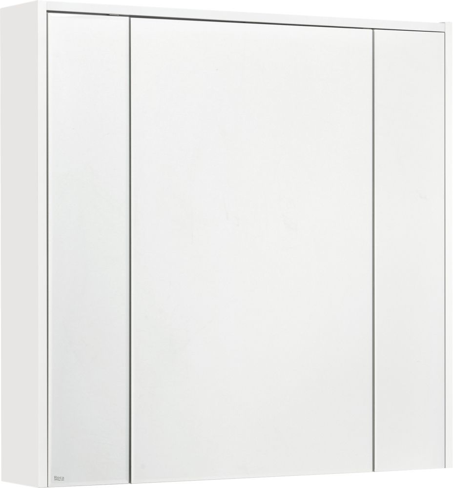 Зеркальный шкаф Roca Ronda 80 белый матовый/бетон ZRU9303009 фото CULTO