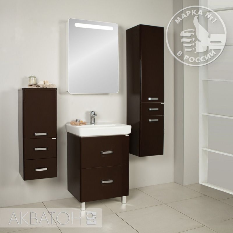 Мебель для ванной AQUATON Америна Н 60 темно-коричневая фото CULTO