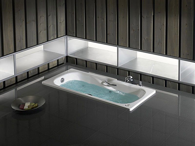 Чугунная ванна Roca Malibu 2309G000R 170х75 см + смеситель для ванны с душем