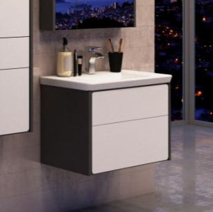 Мебель для ванной Roca Ronda 60 белый глянец, антрацит фото CULTO