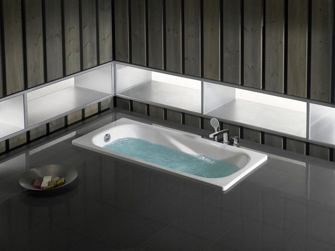 Чугунная ванна Roca Malibu 230960000 170х75 см + смеситель для ванны с душем