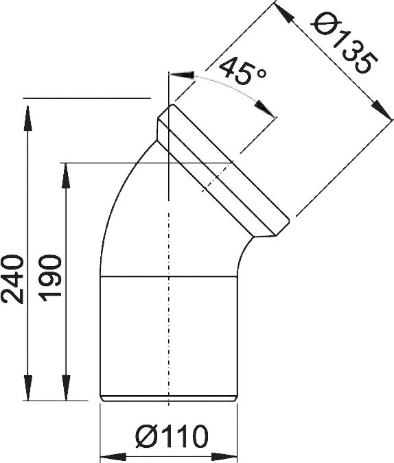 картинка Отвод AlcaPlast A90-45 премиум класса