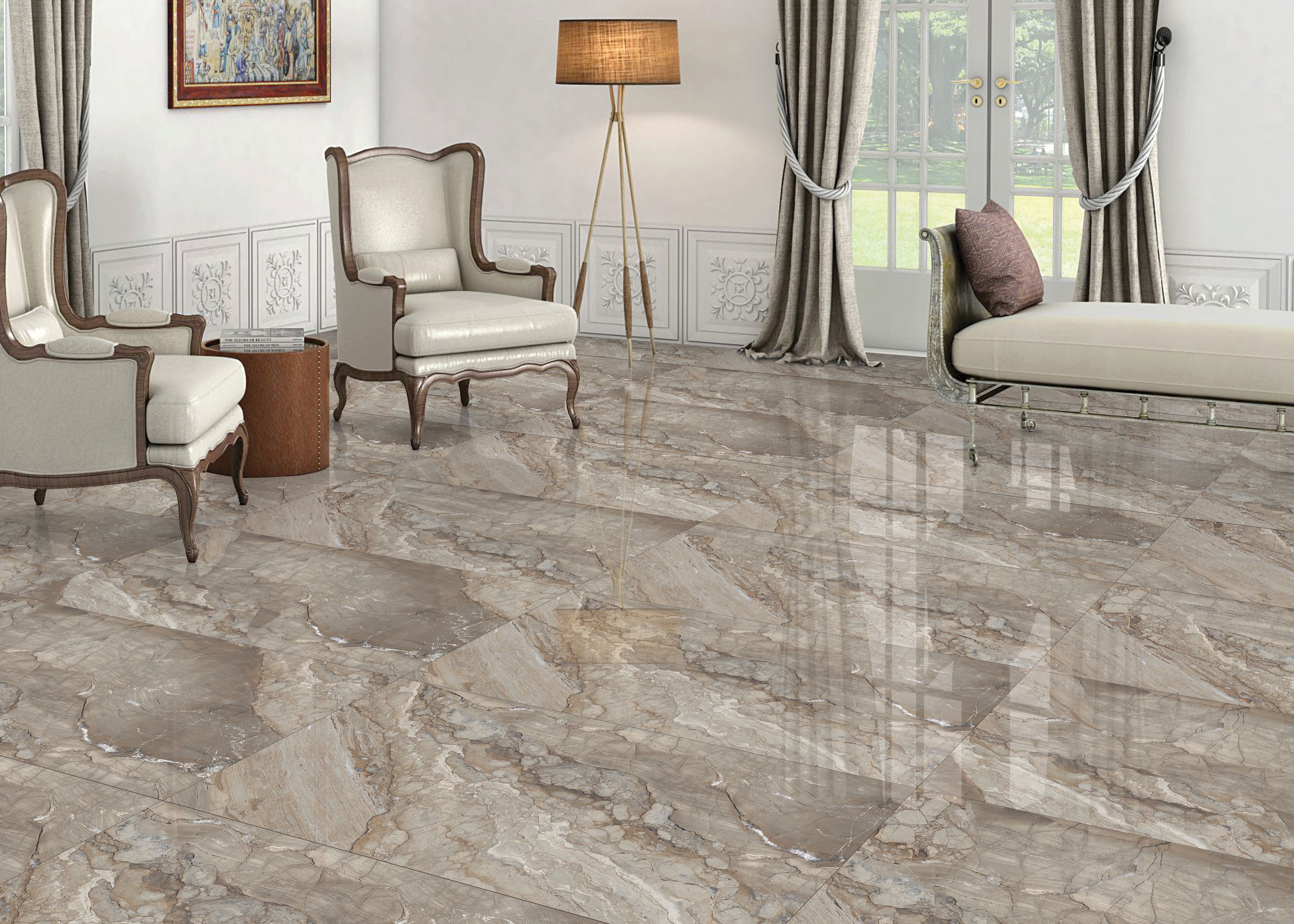 картинка Керамический гранит Gravel Natural  60*120см*9мм полированный от магазина CULTO