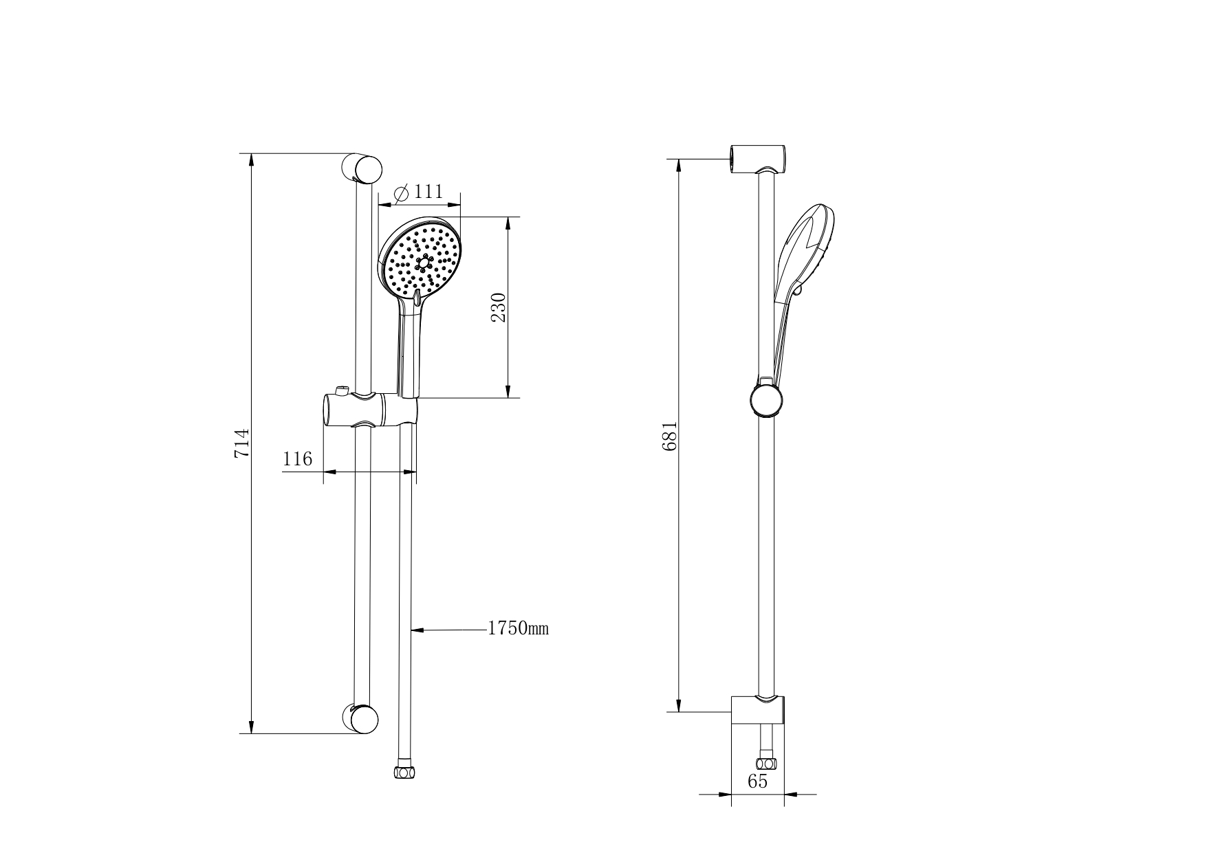 картинка Набор смесителей 3 в 1 для ванны, для раковины, душевой гарнитур CULTO ДЖАСТ (JUST) от магазина CULTO