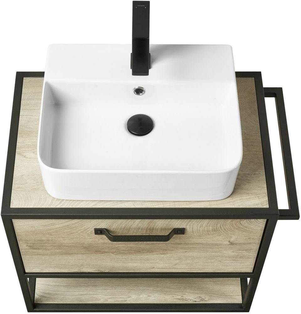 Мебель для ванной AQUATON Лофт Фабрик 65 дуб эндгрейн со столешницей фото CULTO