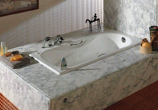 Чугунная ванна Roca Malibu 2333G0000 170х70 см + смеситель для ванны с душем