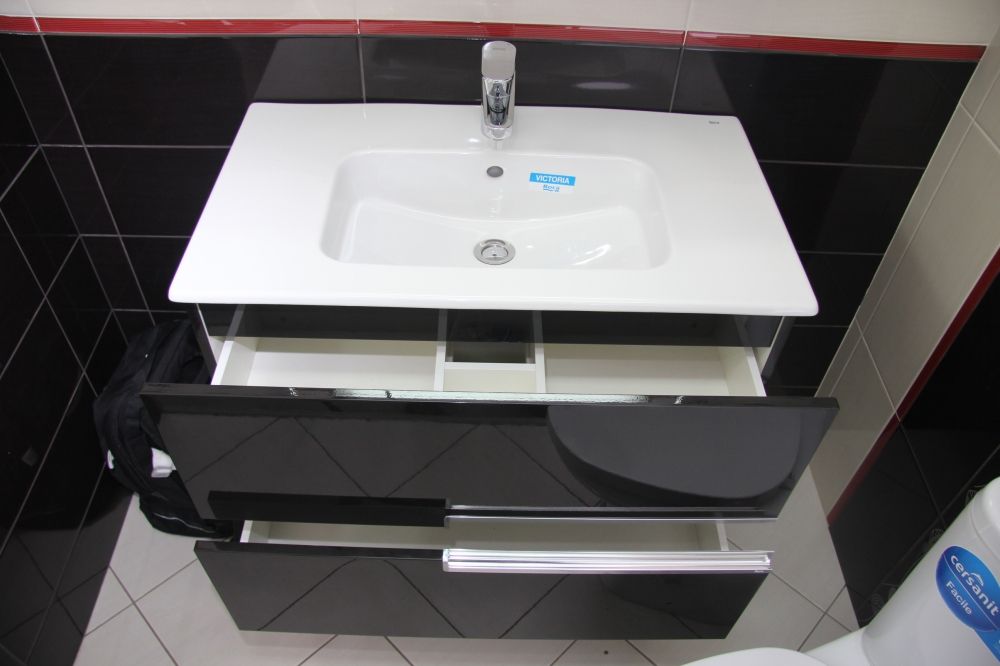 Мебель для ванной Roca Victoria Nord Black Edition 80 черная фото CULTO
