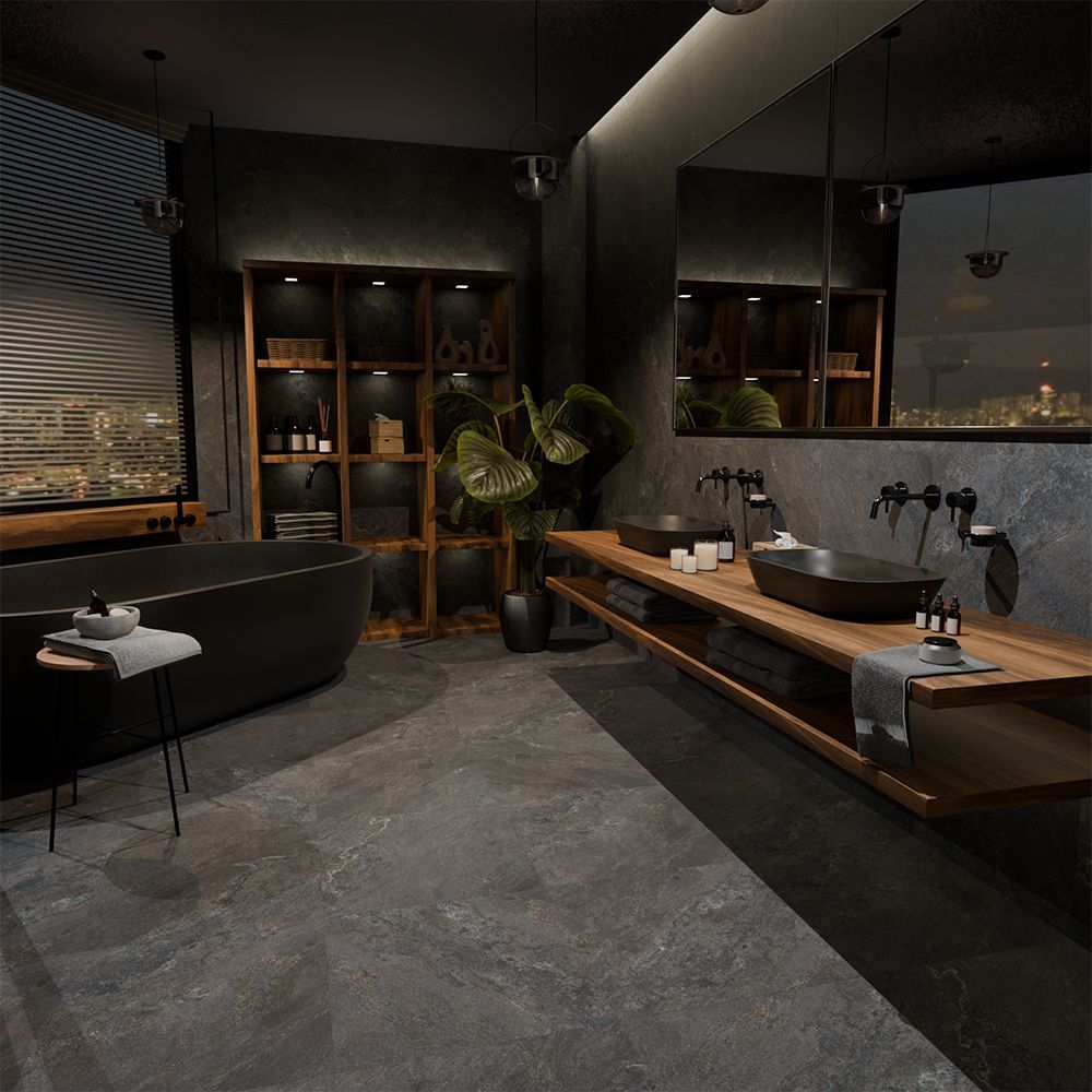 картинка Керамогранит CULTO QUARTZSTONE ANTRACITE 60*60 матовый, упаковка 1,44м2 от магазина CULTO