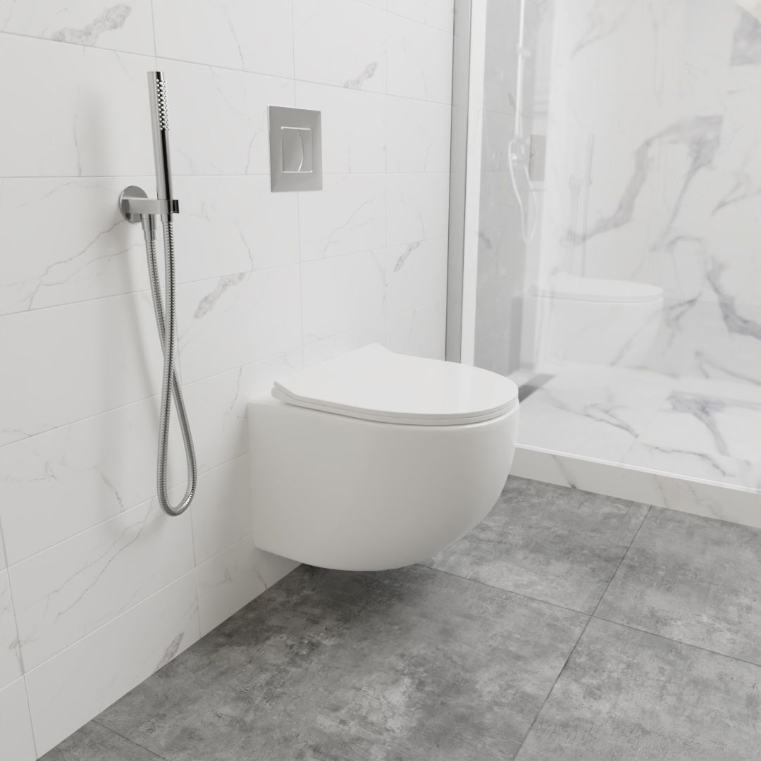 картинка Унитаз подвесной CULTO ЭЙС (EIS) безободковый с сиденьем микролифт от магазина CULTO