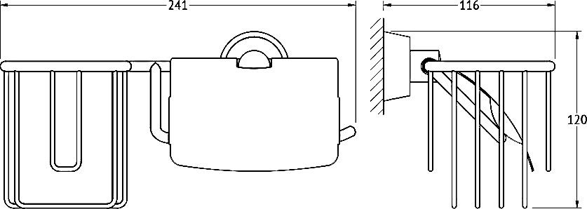 Держатель туалетной бумаги FBS Vizovice VIZ 054 с держателем освежителя воздуха фото CULTO