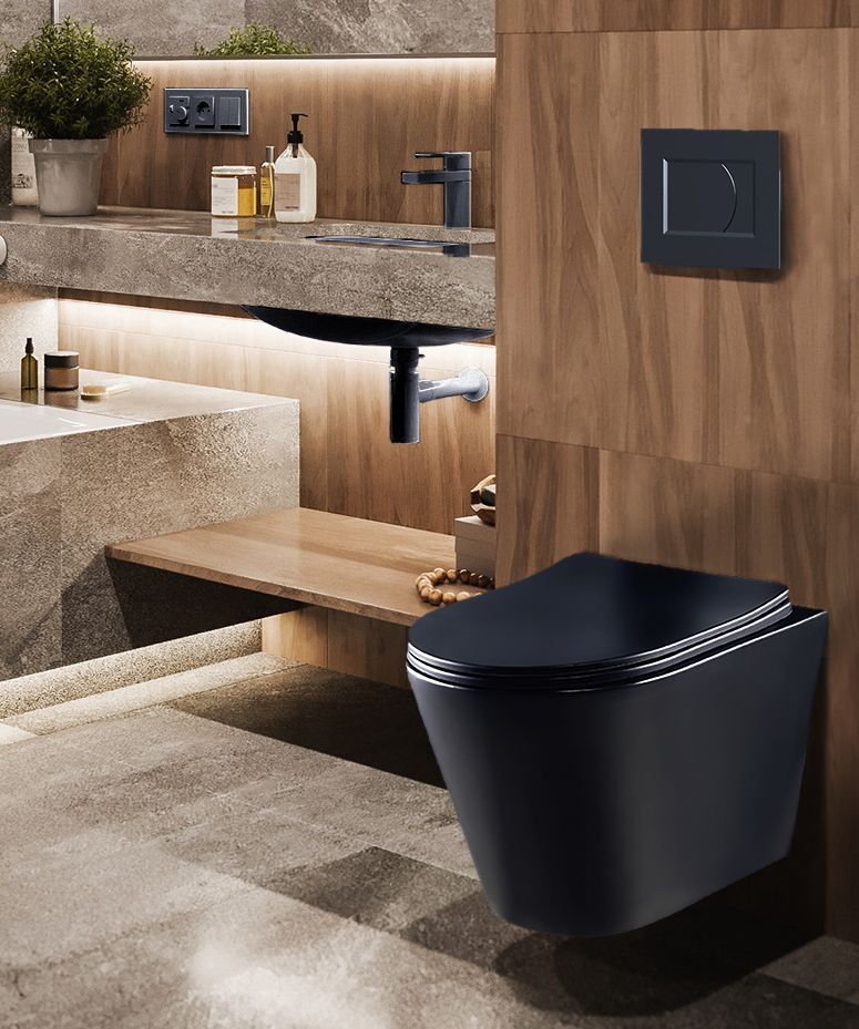 картинка Комплект 3 в 1 инсталляция Grohe Rapid SL + Унитаз подвесной CULTO MONET Black+ кнопка GROHE Skate Cosmopolitan хром от магазина CULTO