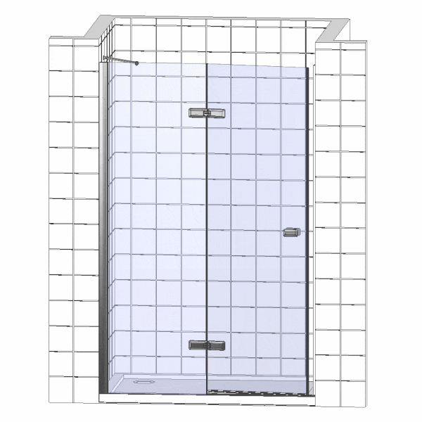 Душевая дверь в нишу Ravak CSD2-110 Transparent, профиль белый CULTO
