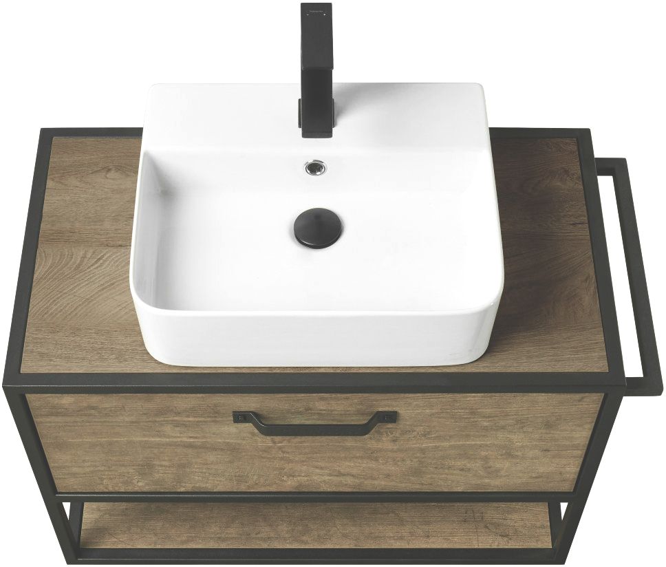 Мебель для ванной AQUATON Лофт Фабрик 80 дуб кантри со столешницей фото CULTO