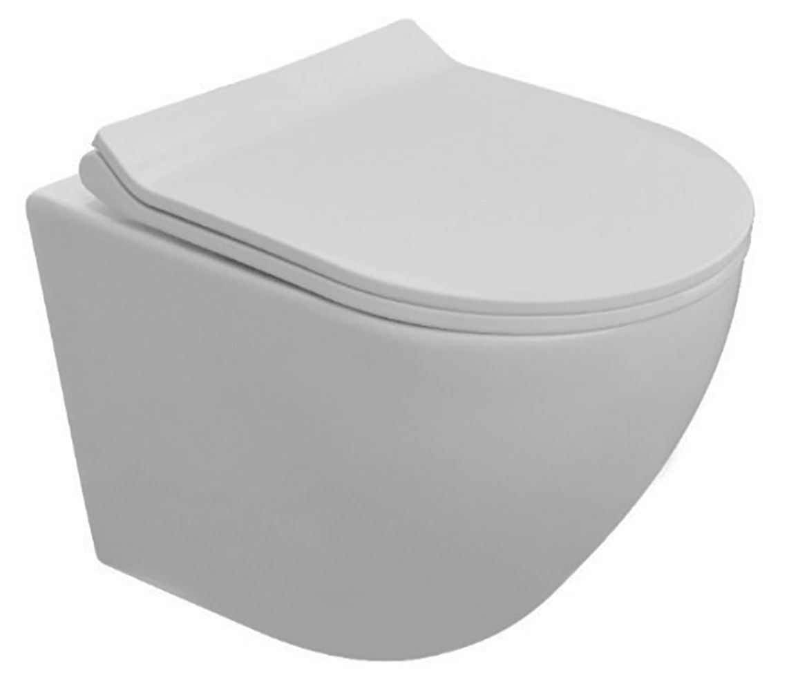 картинка Унитаз подвесной CULTO ЭЙС (EIS) безободковый с сиденьем микролифт от магазина CULTO