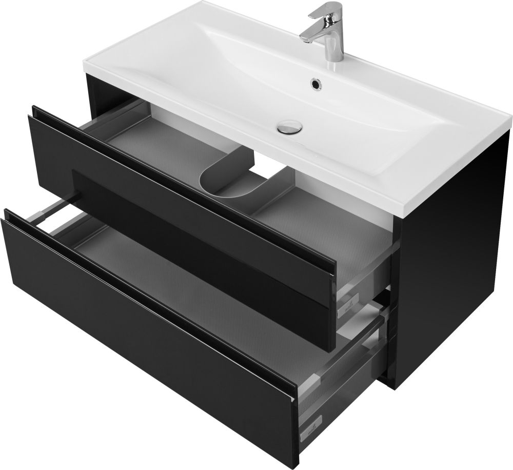 Мебель для ванной AQUATON Римини New 100 черная фото CULTO