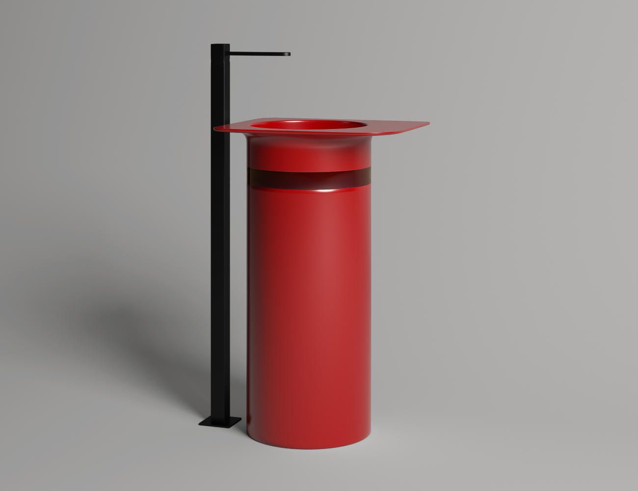 картинка Раковина  напольная NEW NINFEA напольная покраска по RAL полностью. Матовая от магазина сантехники CULTA