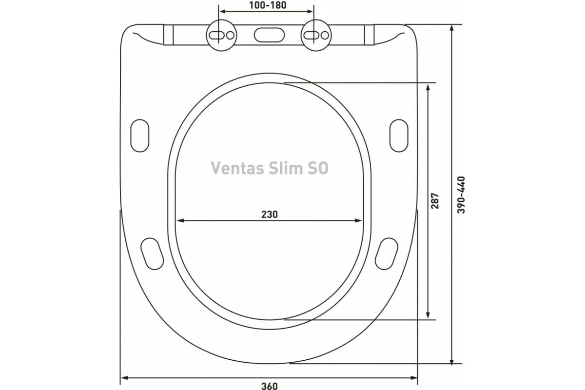 картинка Унитаз BERGES подвесной VENTAS Rimless 49 см, сиденье дюропласт Ventas Slim SO, микролифт, быстросъём премиум класса