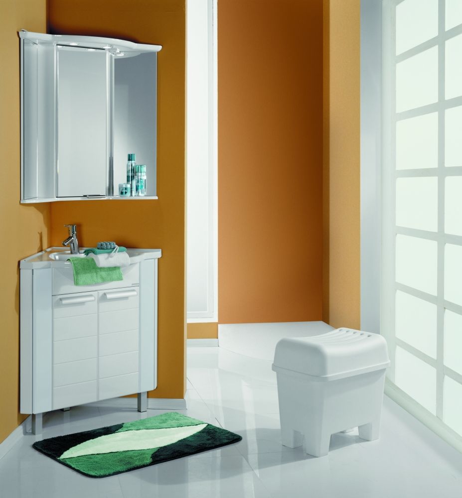 Мебель для ванной AQUATON Альтаир 62 угловая белая фото CULTO