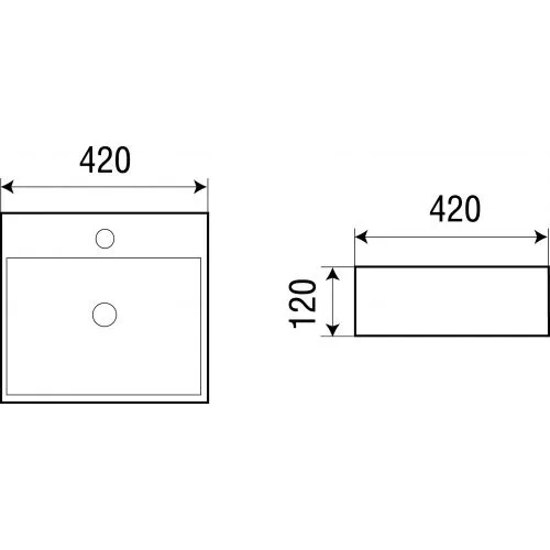 картинка Раковина подвесная 420х420х120 WeltWasser WW ELBACH 2177 от магазина сантехники CULTA