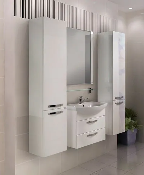 Зеркало AQUATON Ария 80 белое фото CULTO