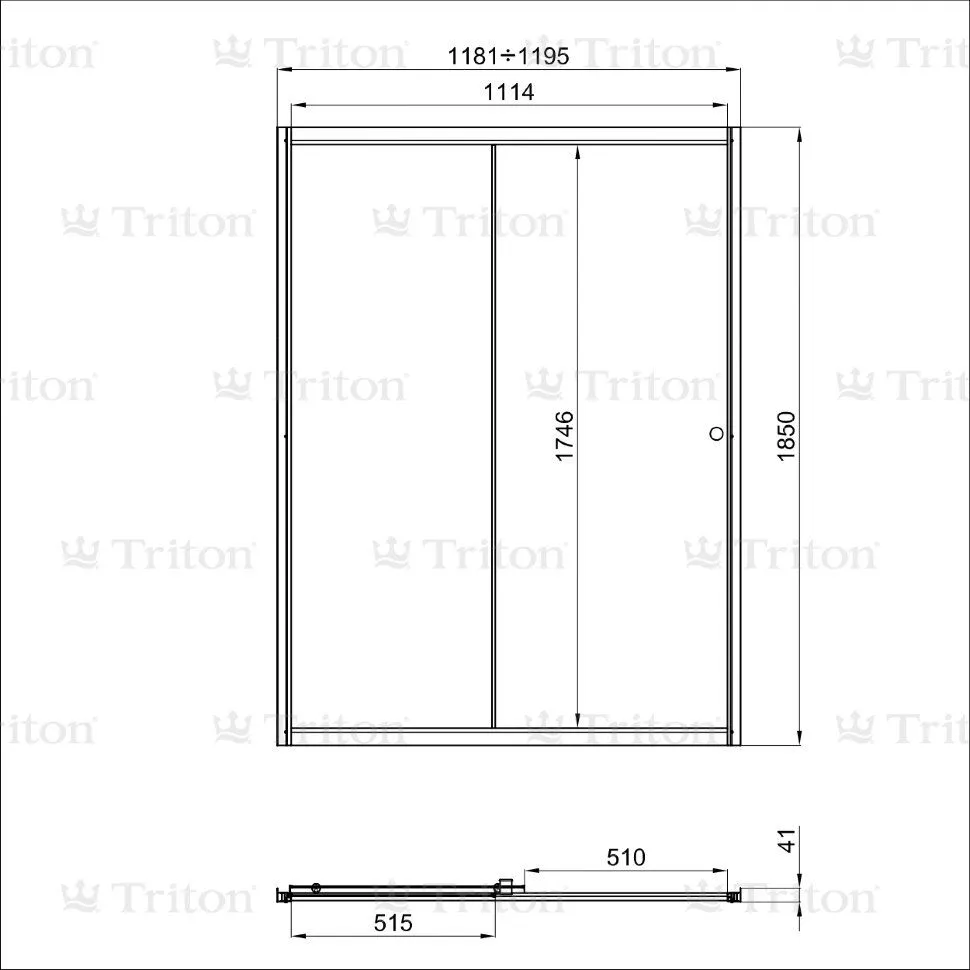 Душевая дверь Triton «Слайд» 120*185 CULTO