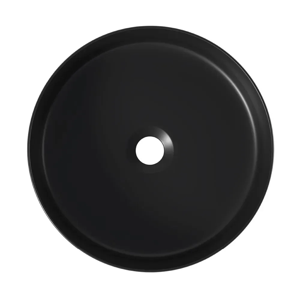 картинка Раковина накладная CULTO ANDI круглая черная 40см от магазина CULTO