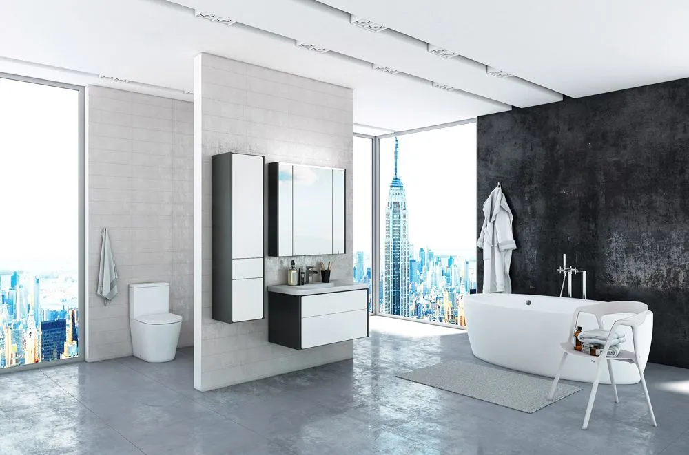 Мебель для ванной Roca Ronda 70 белый глянец, антрацит фото CULTO