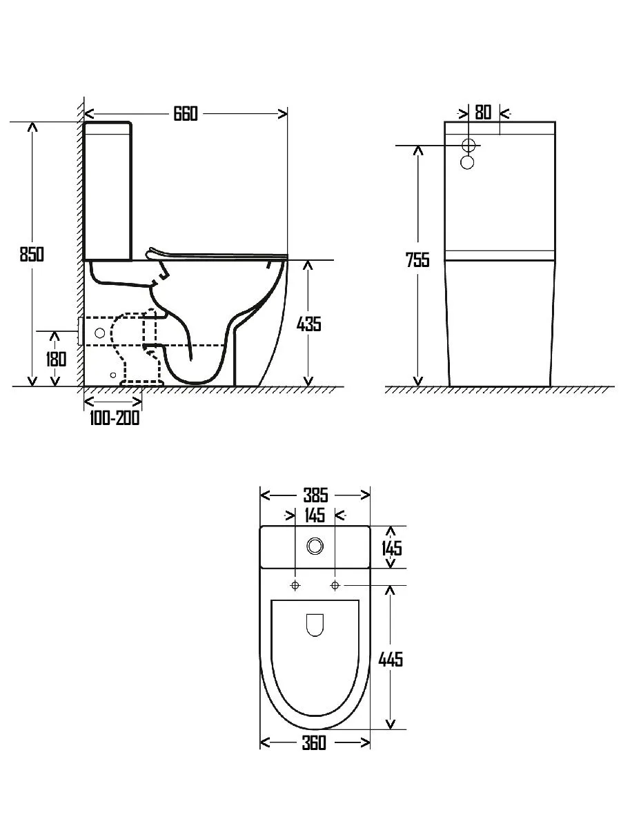 картинка Унитаз-компакт AQUAme AQM1002+AQM1101 премиум класса