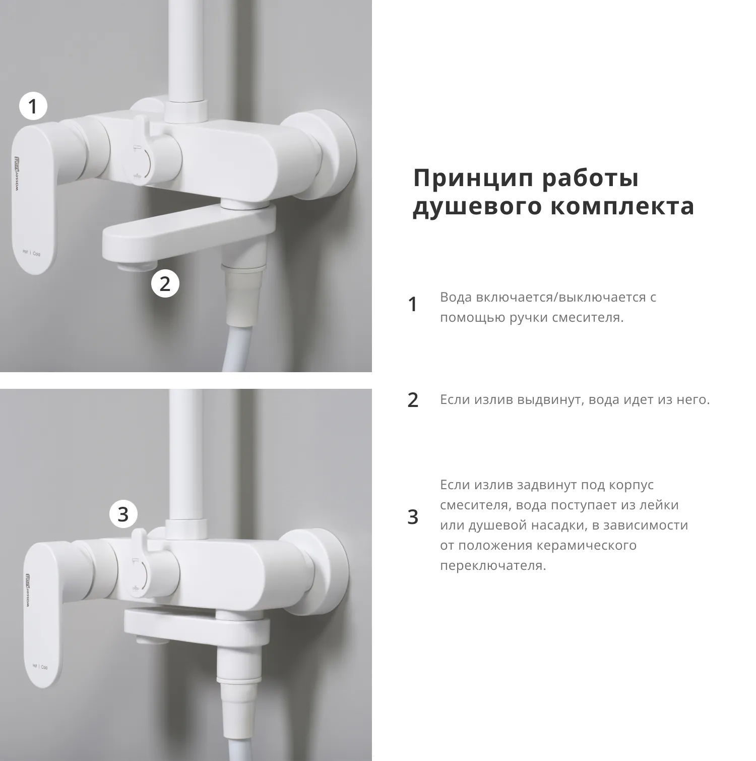 Душевой комплект со смесителем WasserKraft A18501 в магазине Культо