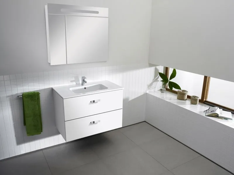 Тумба с раковиной Roca Victoria Nord 80 белая фото CULTO