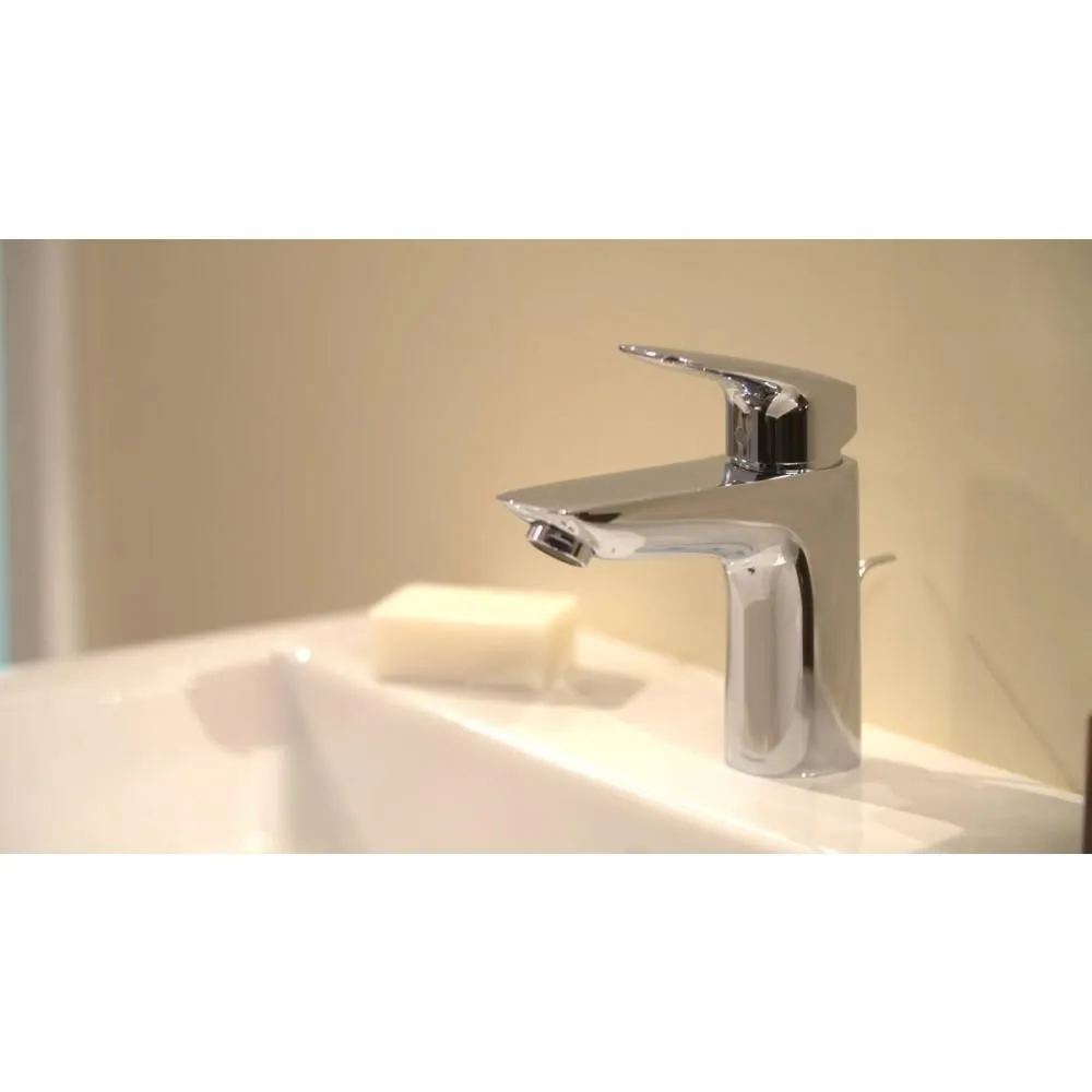 Смеситель hansgrohe Logis для раковины со средним изливом и сливным гарнитуром 71100000, хром в магазине Культо