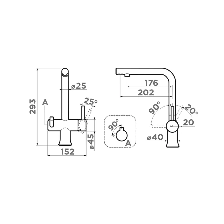 Смеситель для кухни OMOIKIRI Hotaru-G с высоким изливом в магазине Культо
