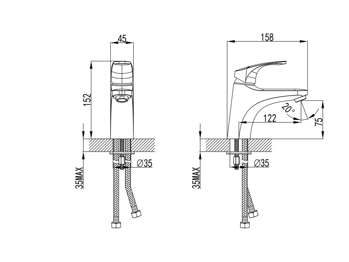 картинка Смеситель для раковины Culto ИДЕАЛ (IDEAL) от магазина CULTO
