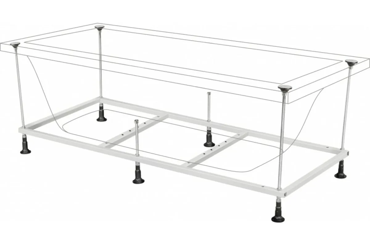 Акриловая ванна Nelu 180*10 с каркасом