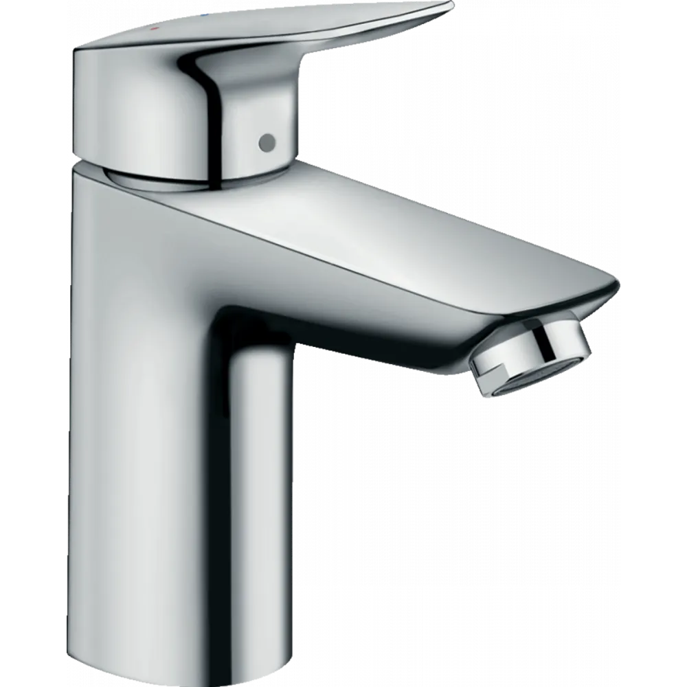 Смеситель для раковины Hansgrohe 100, однорычажный, с металлическим сливным гарнитуром 71171000, хром в магазине Культо