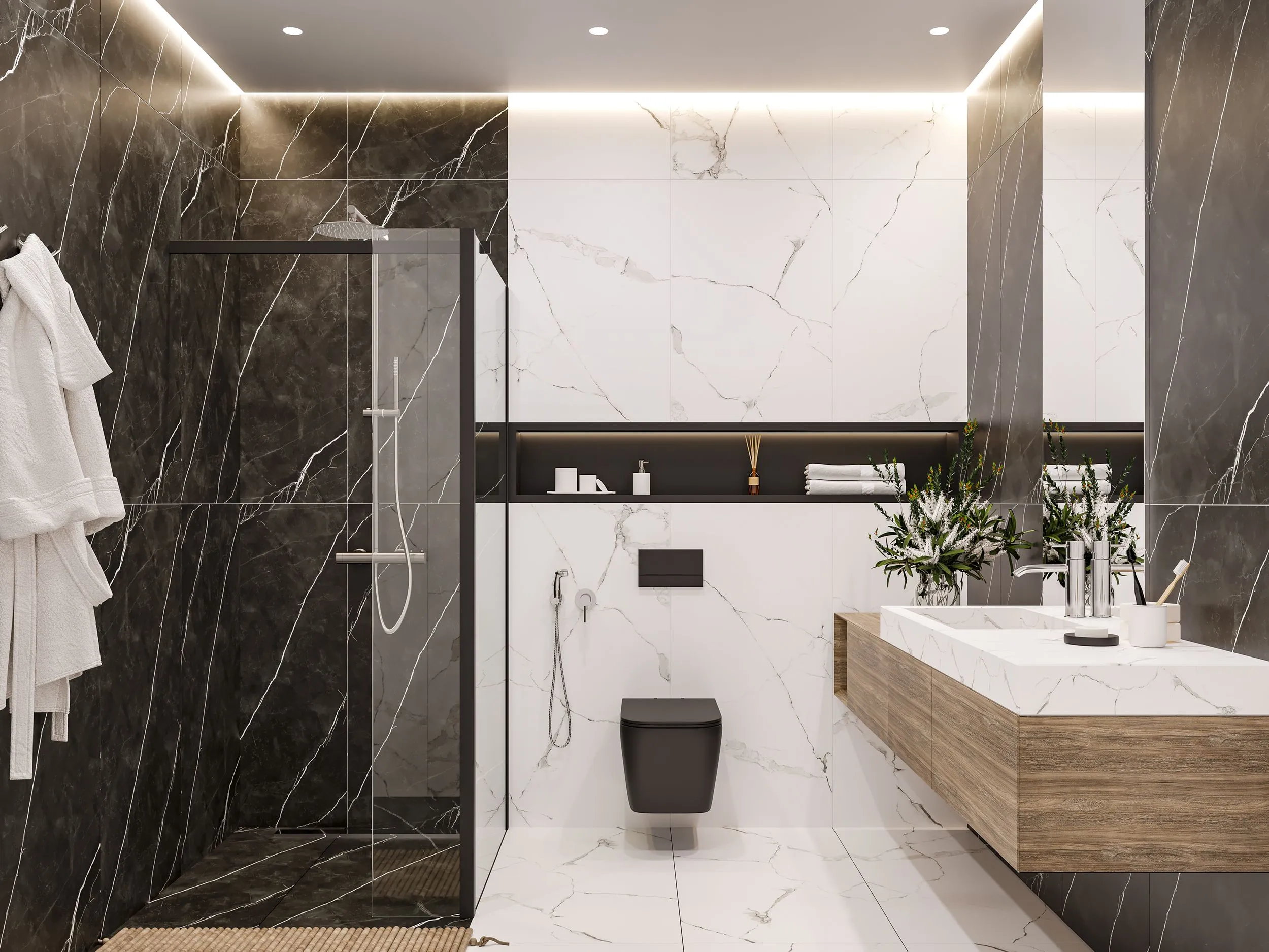 картинка Керамогранит CULTO ДАРК МАРБЛ (DARK MARBLE) 60*120 матовый, упаковка 1,44м2 от магазина CULTO