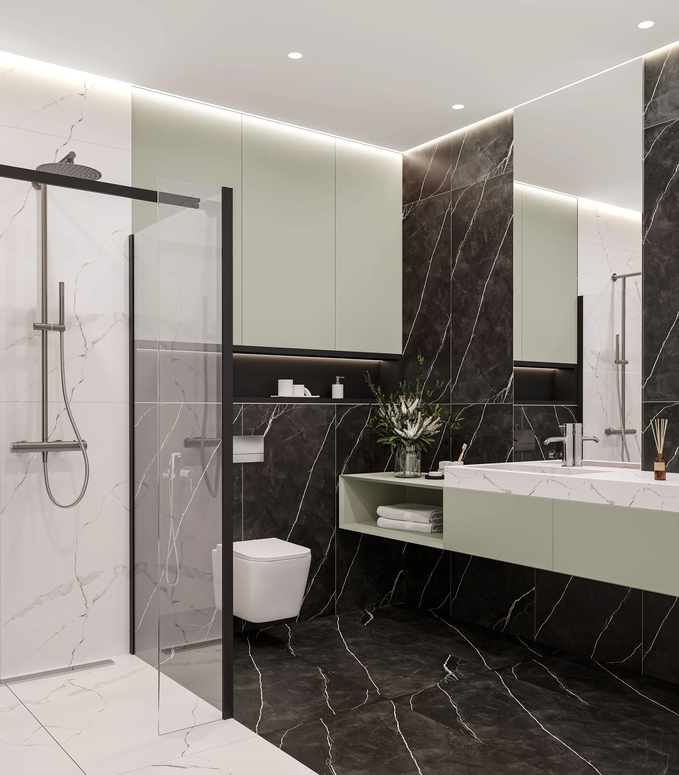 картинка Керамогранит CULTO ДАРК МАРБЛ (DARK MARBLE) 60*120 матовый, упаковка 1,44м2 от магазина CULTO