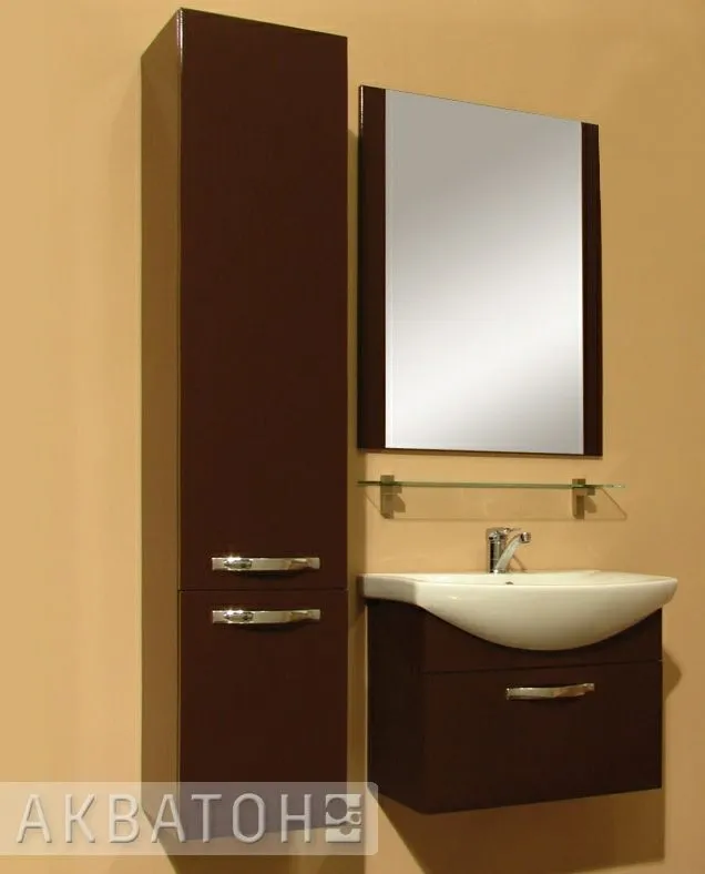 Мебель для ванной AQUATON Ария 65 темно-коричневая фото CULTO