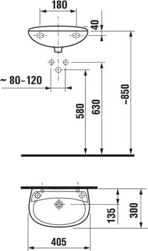 картинка Рукомойник Jika Lyra 40 1527.1 R от магазина сантехники CULTA