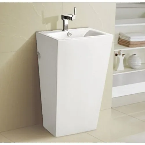 картинка Раковина напольная белый глянец WeltWasser WW GELBACH 007GL-WT от магазина сантехники CULTA