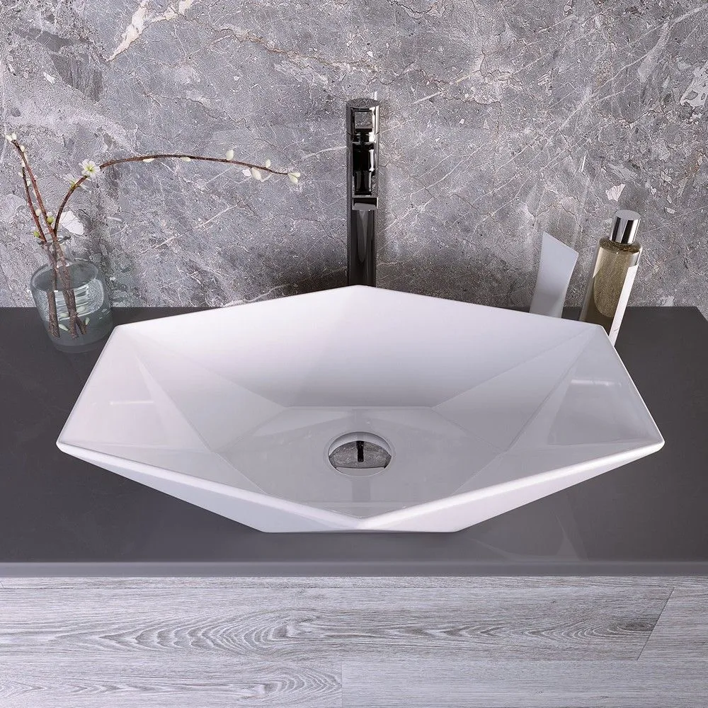 картинка Накладная раковина  Grossman GR-3030 60 * 41,5 белая от магазина сантехники CULTA