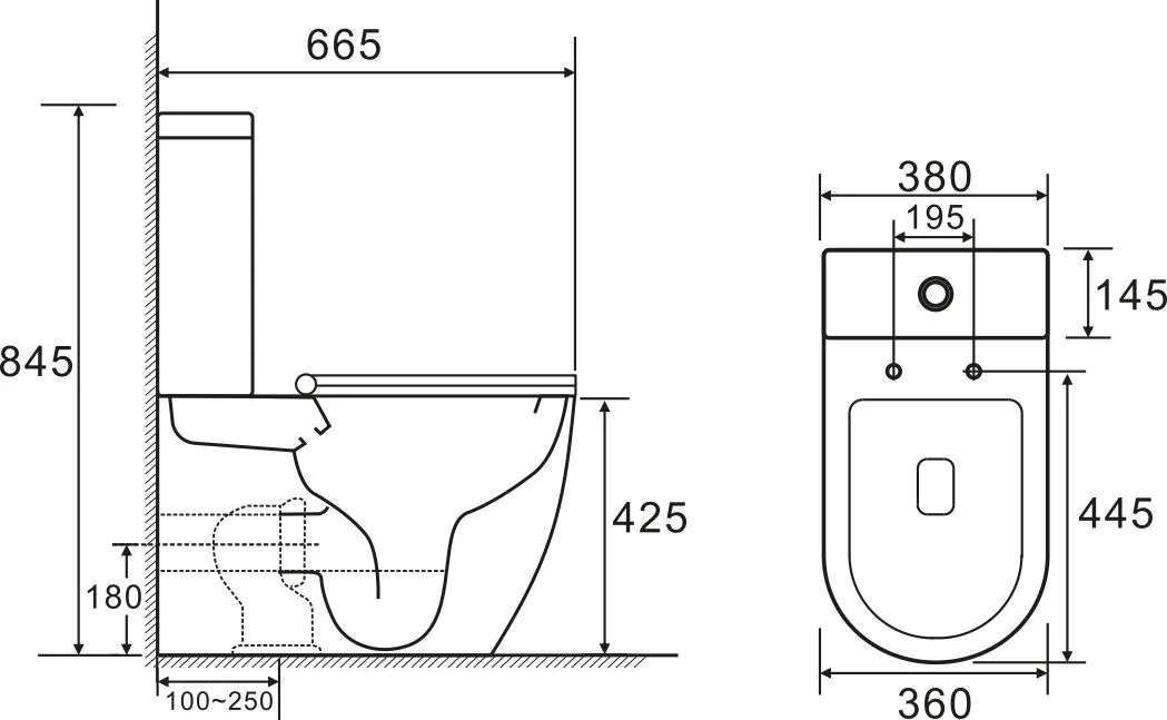 картинка Унитаз-компакт CULTO АНДИ Про (ANDI Pro) черный от магазина CULTO