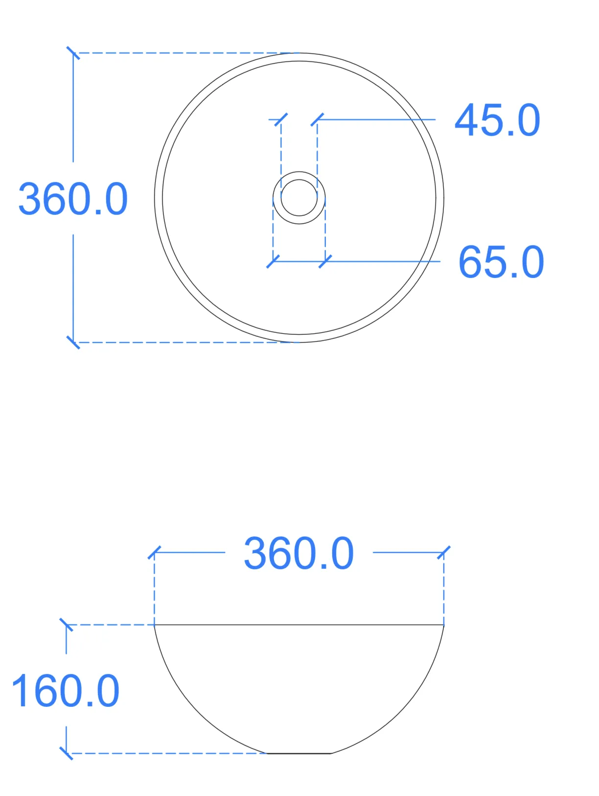 картинка Раковина накладная MIO Bowl 36*36*16 от магазина сантехники CULTA
