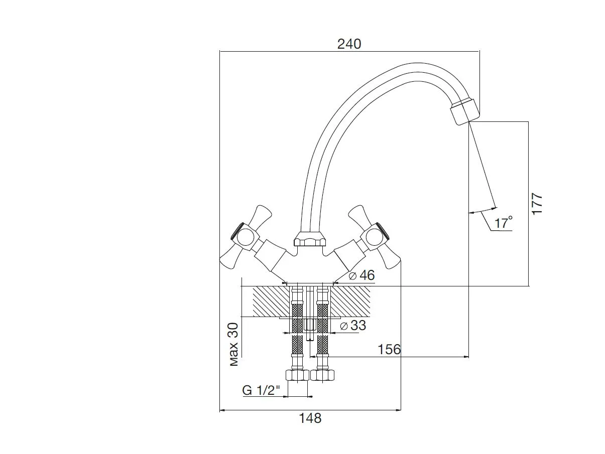 Смеситель для раковины MITTE ОЛДИ (OLDIE) OLD03KI в магазине Культо
